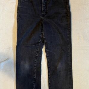 Express Women’s Cropped Straight Super High Rise Jeans Black Size 8 Regular